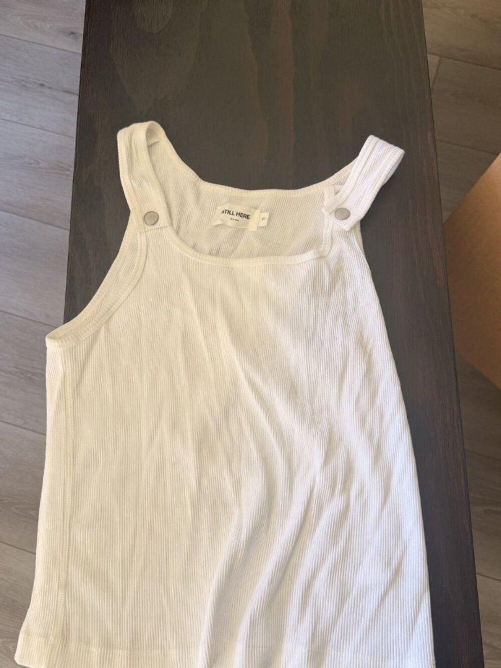 Still Here Women's White Vest